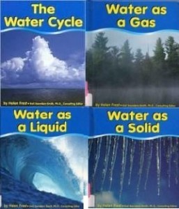 Water cycle as a gas liquid solid book cover images