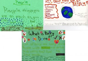 student posters encouraging recycling