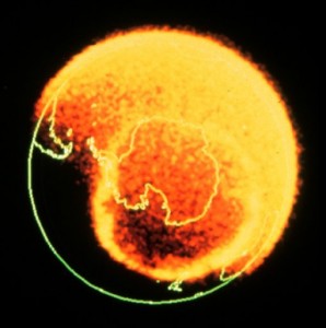 Auroral Oval Over the South Geomagnetic Pole