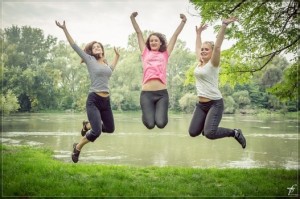 High Energy, Happy, Friends Jumping